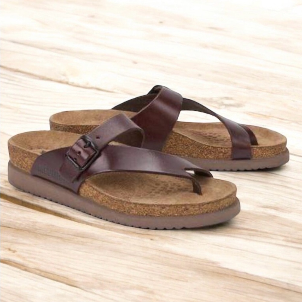 MEPHISTO chestnut Helen leather sandals women’s shoes size 36 6